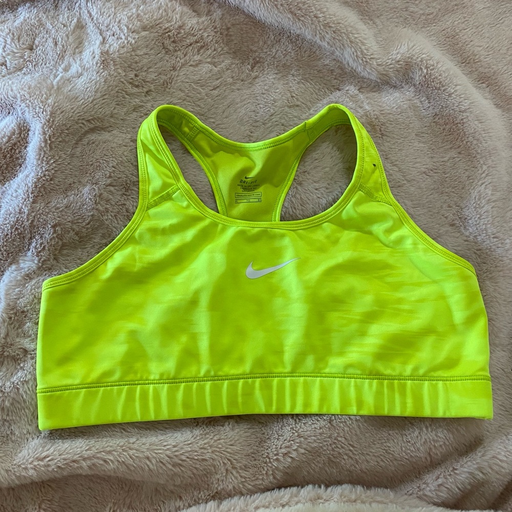 Gently worn - Nike - XL - lime green sports bra